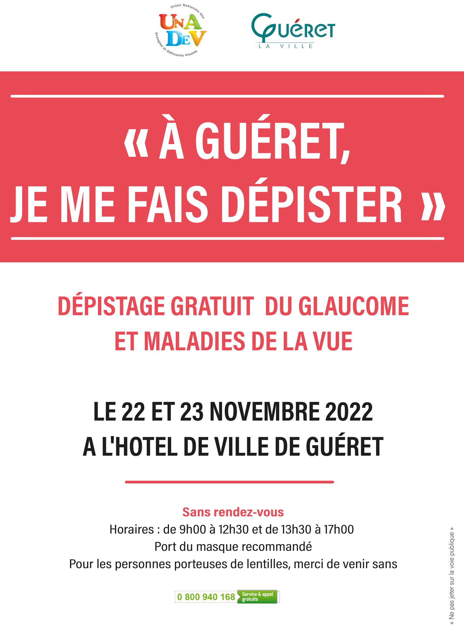 Campagne de dépistage du glaucome