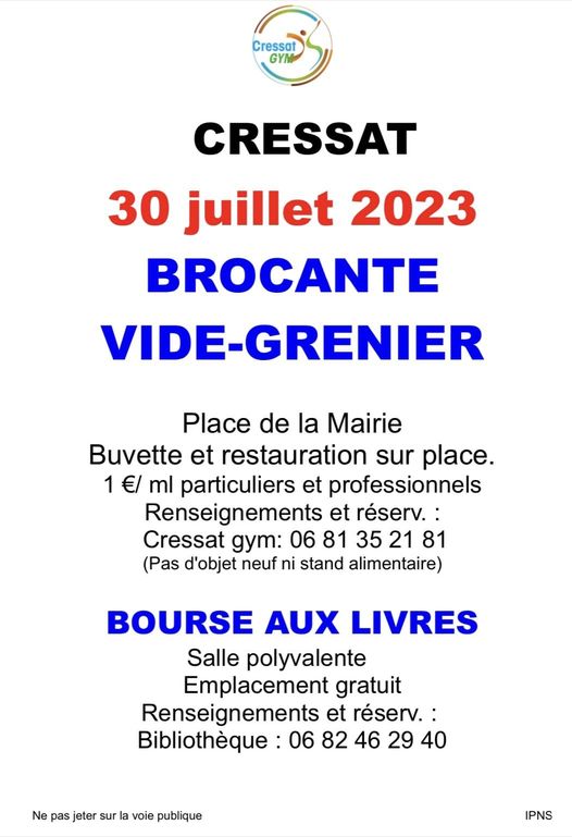 Brocante - vide-grenier - bourse aux livres