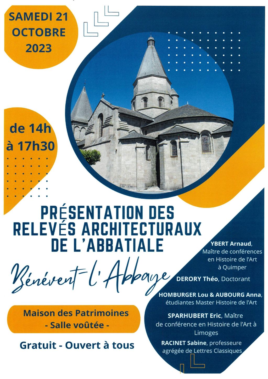 Présentation des relevés architecturaux de l'abbatiale