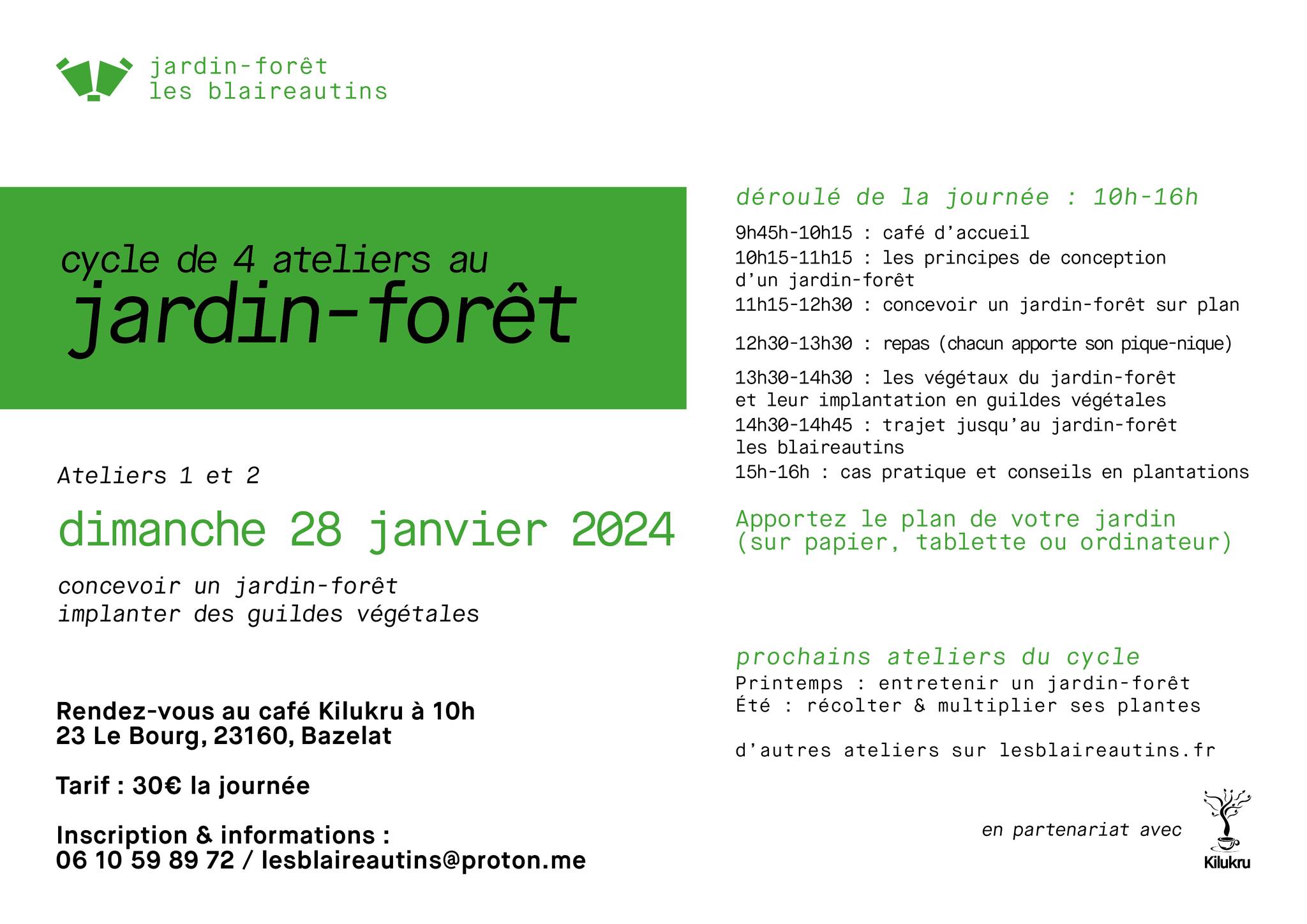 Atelier jardin-forêt