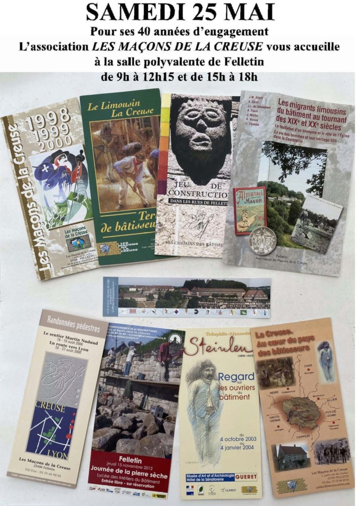 40 ans de l'association « Les maçons de la Creuse »